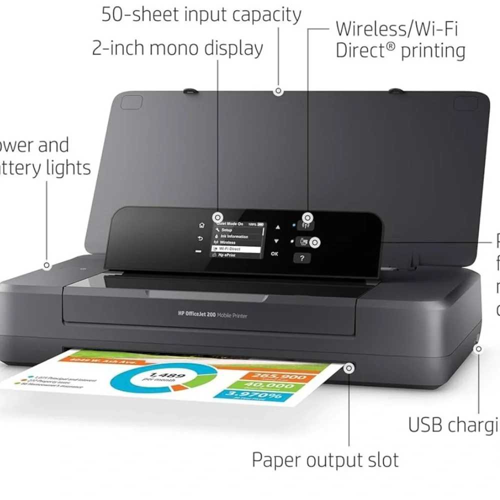 HP Black Networking Printer with Wireless Capabilities